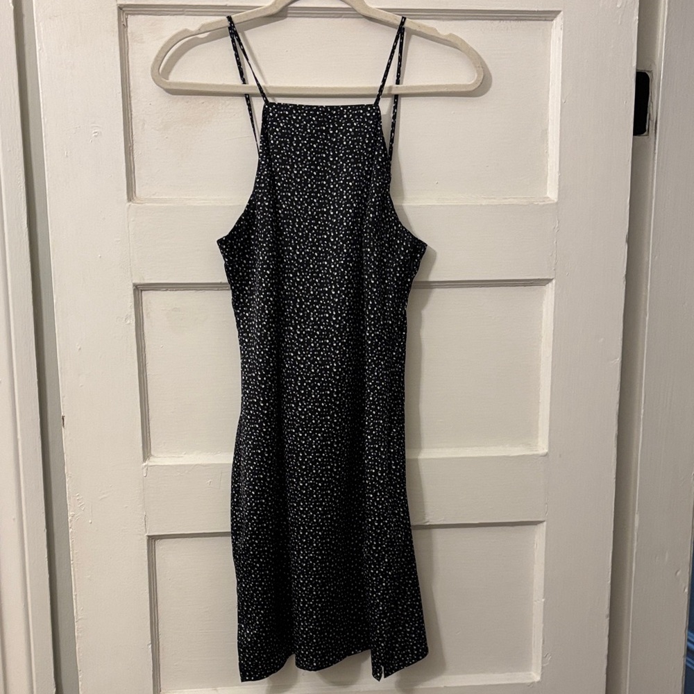 Abercrombie & Fitch Black and White Spotted Mini Dress
